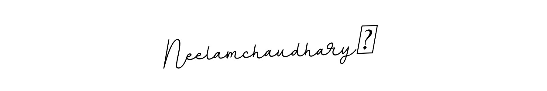 Make a beautiful signature design for name Neelamchaudhary♠. With this signature (BallpointsItalic-DORy9) style, you can create a handwritten signature for free. Neelamchaudhary♠ signature style 11 images and pictures png