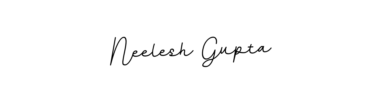 How to make Neelesh Gupta name signature. Use BallpointsItalic-DORy9 style for creating short signs online. This is the latest handwritten sign. Neelesh Gupta signature style 11 images and pictures png