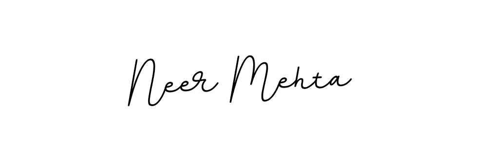 Create a beautiful signature design for name Neer Mehta. With this signature (BallpointsItalic-DORy9) fonts, you can make a handwritten signature for free. Neer Mehta signature style 11 images and pictures png