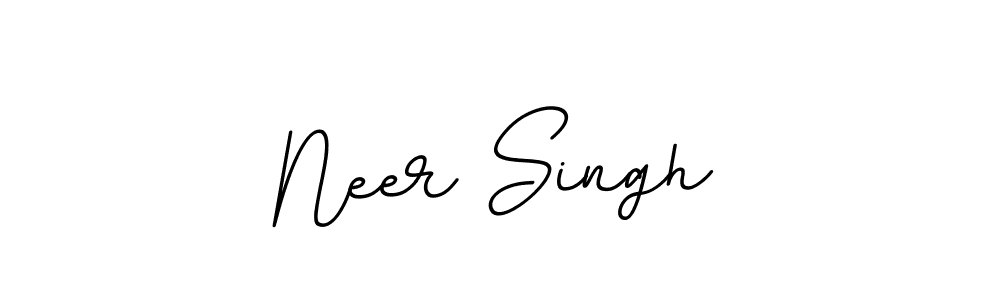 Create a beautiful signature design for name Neer Singh. With this signature (BallpointsItalic-DORy9) fonts, you can make a handwritten signature for free. Neer Singh signature style 11 images and pictures png