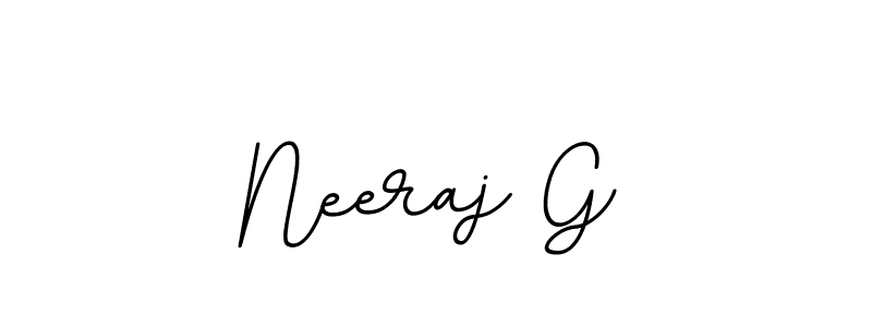 Create a beautiful signature design for name Neeraj G. With this signature (BallpointsItalic-DORy9) fonts, you can make a handwritten signature for free. Neeraj G signature style 11 images and pictures png