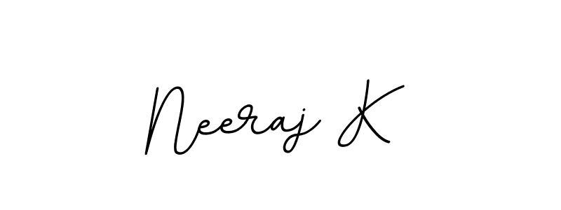 How to make Neeraj K name signature. Use BallpointsItalic-DORy9 style for creating short signs online. This is the latest handwritten sign. Neeraj K signature style 11 images and pictures png