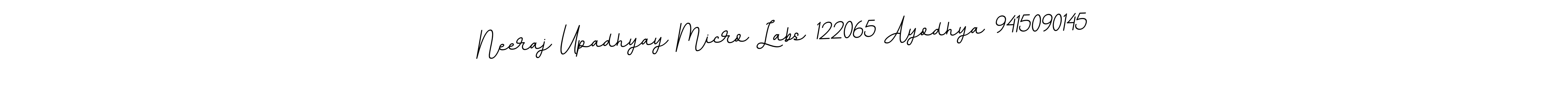 Create a beautiful signature design for name Neeraj Upadhyay Micro Labs 122065 Ayodhya 9415090145. With this signature (BallpointsItalic-DORy9) fonts, you can make a handwritten signature for free. Neeraj Upadhyay Micro Labs 122065 Ayodhya 9415090145 signature style 11 images and pictures png