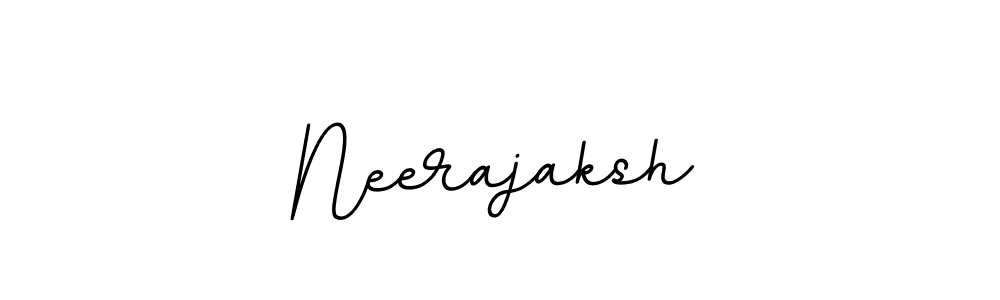 Use a signature maker to create a handwritten signature online. With this signature software, you can design (BallpointsItalic-DORy9) your own signature for name Neerajaksh. Neerajaksh signature style 11 images and pictures png