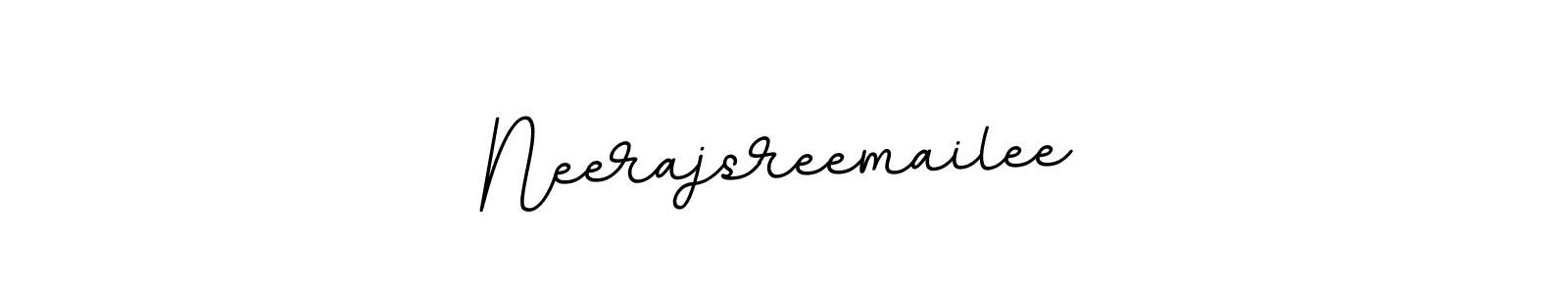 Use a signature maker to create a handwritten signature online. With this signature software, you can design (BallpointsItalic-DORy9) your own signature for name Neerajsreemailee. Neerajsreemailee signature style 11 images and pictures png