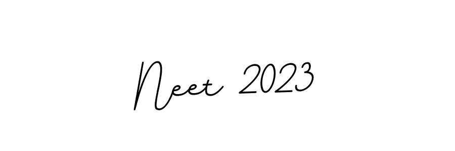 Create a beautiful signature design for name Neet 2023. With this signature (BallpointsItalic-DORy9) fonts, you can make a handwritten signature for free. Neet 2023 signature style 11 images and pictures png