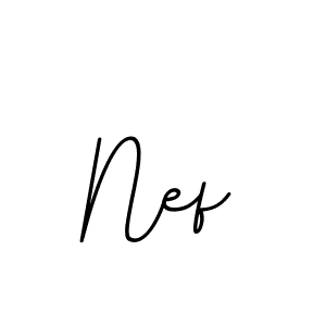 Make a beautiful signature design for name Nef. With this signature (BallpointsItalic-DORy9) style, you can create a handwritten signature for free. Nef signature style 11 images and pictures png