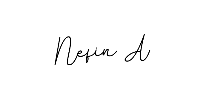 Use a signature maker to create a handwritten signature online. With this signature software, you can design (BallpointsItalic-DORy9) your own signature for name Nefin A. Nefin A signature style 11 images and pictures png