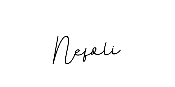 Make a beautiful signature design for name Nefoli. With this signature (BallpointsItalic-DORy9) style, you can create a handwritten signature for free. Nefoli signature style 11 images and pictures png
