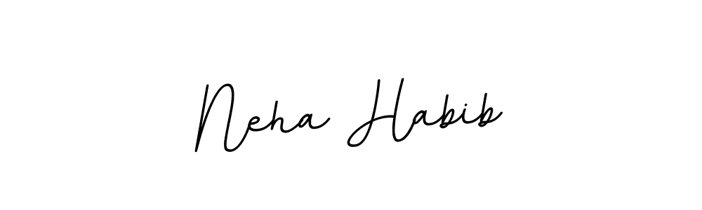 Create a beautiful signature design for name Neha Habib. With this signature (BallpointsItalic-DORy9) fonts, you can make a handwritten signature for free. Neha Habib signature style 11 images and pictures png