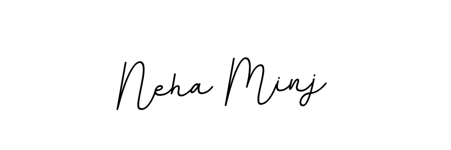 Use a signature maker to create a handwritten signature online. With this signature software, you can design (BallpointsItalic-DORy9) your own signature for name Neha Minj. Neha Minj signature style 11 images and pictures png