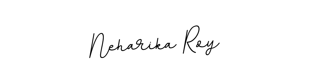 How to make Neharika Roy name signature. Use BallpointsItalic-DORy9 style for creating short signs online. This is the latest handwritten sign. Neharika Roy signature style 11 images and pictures png