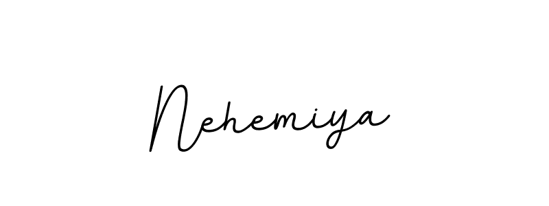 Use a signature maker to create a handwritten signature online. With this signature software, you can design (BallpointsItalic-DORy9) your own signature for name Nehemiya. Nehemiya signature style 11 images and pictures png