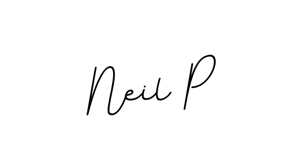 The best way (BallpointsItalic-DORy9) to make a short signature is to pick only two or three words in your name. The name Neil P include a total of six letters. For converting this name. Neil P signature style 11 images and pictures png