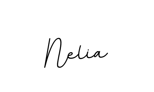 Make a beautiful signature design for name Nelia. With this signature (BallpointsItalic-DORy9) style, you can create a handwritten signature for free. Nelia signature style 11 images and pictures png