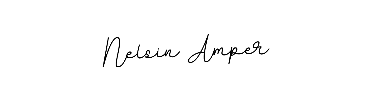 This is the best signature style for the Nelsin Amper name. Also you like these signature font (BallpointsItalic-DORy9). Mix name signature. Nelsin Amper signature style 11 images and pictures png