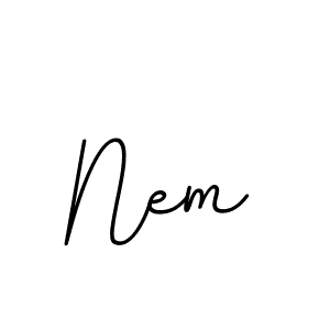 Use a signature maker to create a handwritten signature online. With this signature software, you can design (BallpointsItalic-DORy9) your own signature for name Nem. Nem signature style 11 images and pictures png