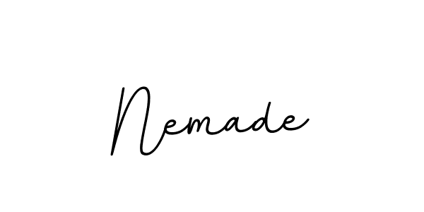 Make a beautiful signature design for name Nemade. With this signature (BallpointsItalic-DORy9) style, you can create a handwritten signature for free. Nemade signature style 11 images and pictures png