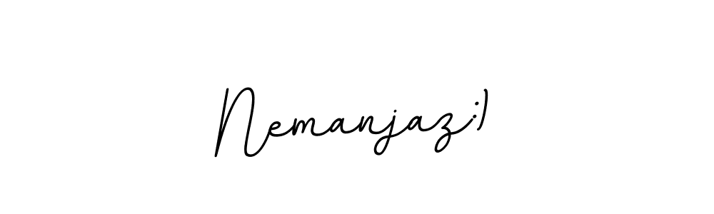 This is the best signature style for the Nemanjaz:) name. Also you like these signature font (BallpointsItalic-DORy9). Mix name signature. Nemanjaz:) signature style 11 images and pictures png