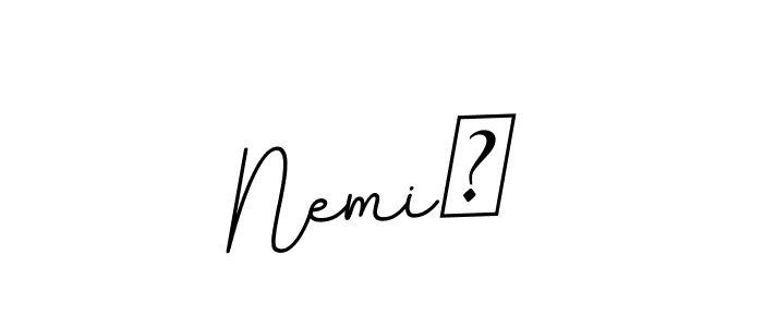 Create a beautiful signature design for name Nemi모. With this signature (BallpointsItalic-DORy9) fonts, you can make a handwritten signature for free. Nemi모 signature style 11 images and pictures png