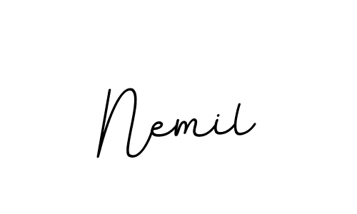 How to make Nemil signature? BallpointsItalic-DORy9 is a professional autograph style. Create handwritten signature for Nemil name. Nemil signature style 11 images and pictures png