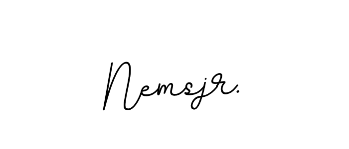 It looks lik you need a new signature style for name Nemsjr.. Design unique handwritten (BallpointsItalic-DORy9) signature with our free signature maker in just a few clicks. Nemsjr. signature style 11 images and pictures png