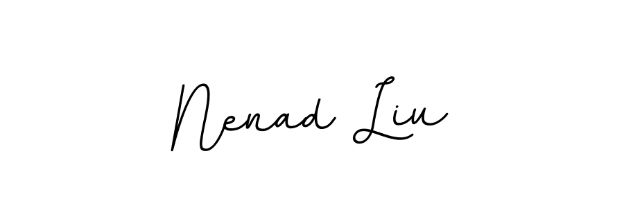 Make a beautiful signature design for name Nenad Liu. With this signature (BallpointsItalic-DORy9) style, you can create a handwritten signature for free. Nenad Liu signature style 11 images and pictures png