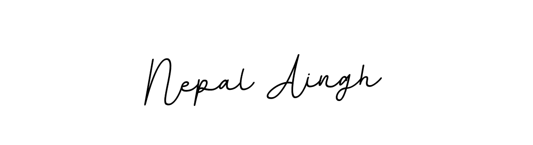 This is the best signature style for the Nepal Aingh name. Also you like these signature font (BallpointsItalic-DORy9). Mix name signature. Nepal Aingh signature style 11 images and pictures png