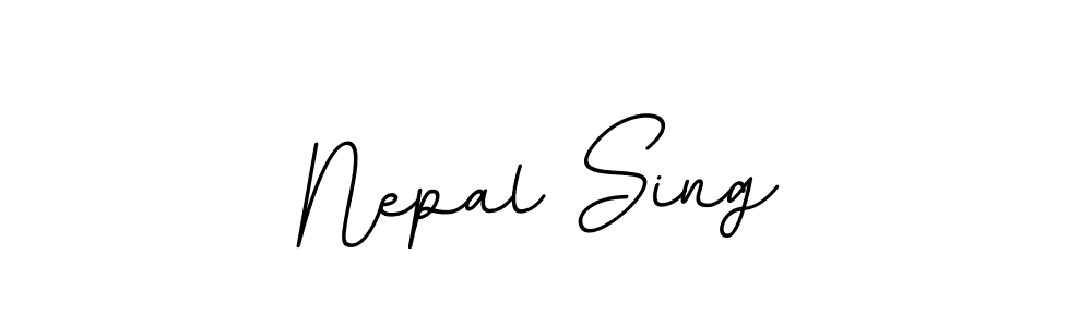 Design your own signature with our free online signature maker. With this signature software, you can create a handwritten (BallpointsItalic-DORy9) signature for name Nepal Sing. Nepal Sing signature style 11 images and pictures png