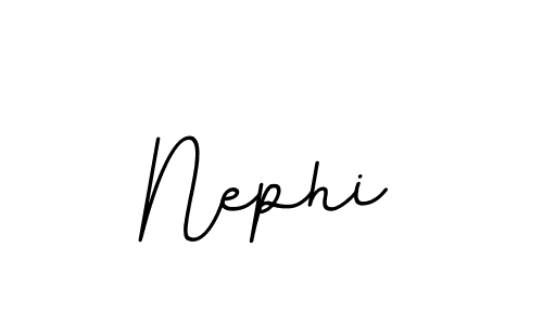 Make a beautiful signature design for name Nephi. With this signature (BallpointsItalic-DORy9) style, you can create a handwritten signature for free. Nephi signature style 11 images and pictures png