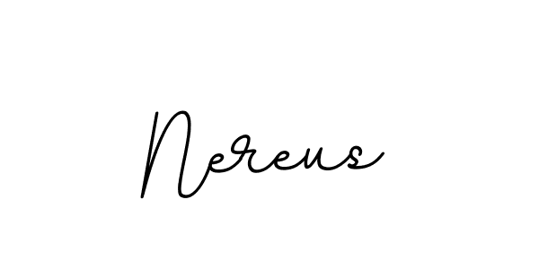 Create a beautiful signature design for name Nereus. With this signature (BallpointsItalic-DORy9) fonts, you can make a handwritten signature for free. Nereus signature style 11 images and pictures png