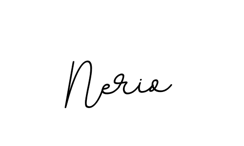 Make a beautiful signature design for name Nerio. With this signature (BallpointsItalic-DORy9) style, you can create a handwritten signature for free. Nerio signature style 11 images and pictures png