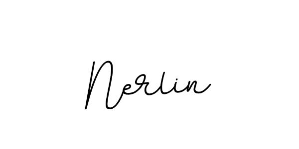 How to make Nerlin name signature. Use BallpointsItalic-DORy9 style for creating short signs online. This is the latest handwritten sign. Nerlin signature style 11 images and pictures png