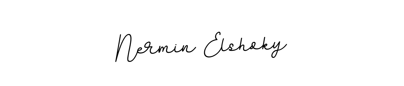 Design your own signature with our free online signature maker. With this signature software, you can create a handwritten (BallpointsItalic-DORy9) signature for name Nermin Elshoky. Nermin Elshoky signature style 11 images and pictures png