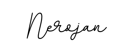 Transform the name Nerojan into a signature masterpiece using BallpointsItalic-DORy9 font. Ideal for photographers, artists, and creators looking for watermarks. Nerojan signature style 11 images and pictures png