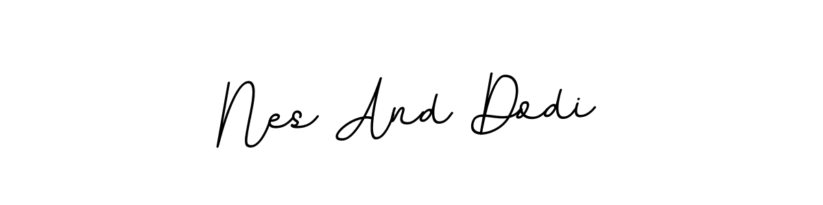 Design your own signature with our free online signature maker. With this signature software, you can create a handwritten (BallpointsItalic-DORy9) signature for name Nes And Dodi. Nes And Dodi signature style 11 images and pictures png