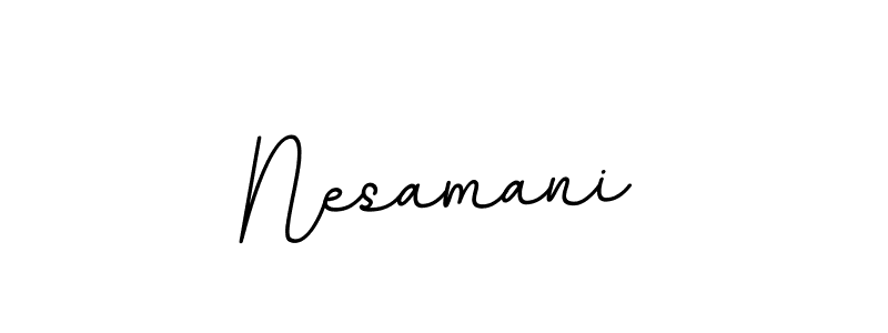 Use a signature maker to create a handwritten signature online. With this signature software, you can design (BallpointsItalic-DORy9) your own signature for name Nesamani. Nesamani signature style 11 images and pictures png