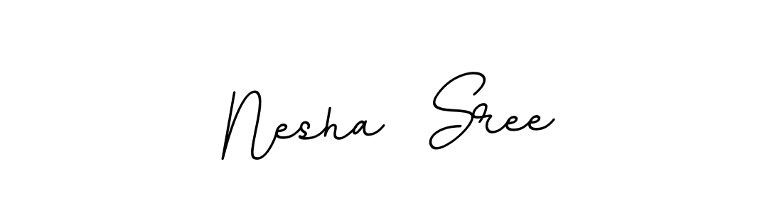 BallpointsItalic-DORy9 is a professional signature style that is perfect for those who want to add a touch of class to their signature. It is also a great choice for those who want to make their signature more unique. Get Nesha  Sree name to fancy signature for free. Nesha  Sree signature style 11 images and pictures png
