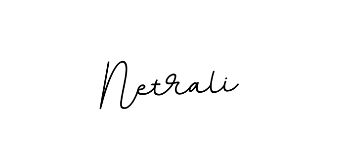 How to make Netrali name signature. Use BallpointsItalic-DORy9 style for creating short signs online. This is the latest handwritten sign. Netrali signature style 11 images and pictures png