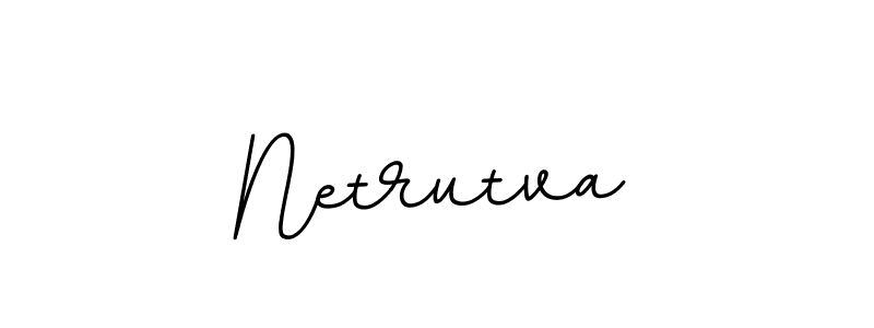 Use a signature maker to create a handwritten signature online. With this signature software, you can design (BallpointsItalic-DORy9) your own signature for name Netrutva. Netrutva signature style 11 images and pictures png