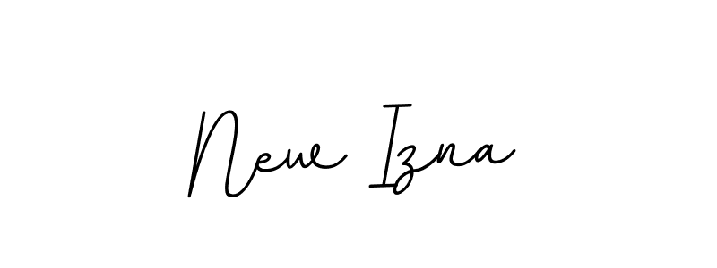 Design your own signature with our free online signature maker. With this signature software, you can create a handwritten (BallpointsItalic-DORy9) signature for name New Izna. New Izna signature style 11 images and pictures png