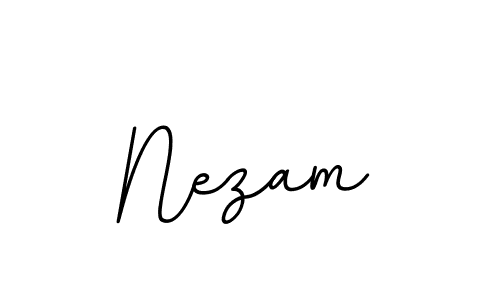 Create a beautiful signature design for name Nezam. With this signature (BallpointsItalic-DORy9) fonts, you can make a handwritten signature for free. Nezam signature style 11 images and pictures png