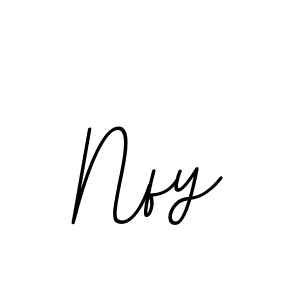 You should practise on your own different ways (BallpointsItalic-DORy9) to write your name (Nfy) in signature. don't let someone else do it for you. Nfy signature style 11 images and pictures png