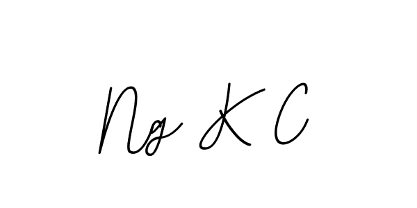 Ng K C stylish signature style. Best Handwritten Sign (BallpointsItalic-DORy9) for my name. Handwritten Signature Collection Ideas for my name Ng K C. Ng K C signature style 11 images and pictures png