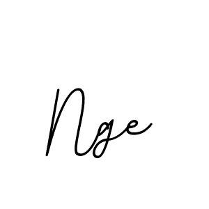 Use a signature maker to create a handwritten signature online. With this signature software, you can design (BallpointsItalic-DORy9) your own signature for name Nge. Nge signature style 11 images and pictures png