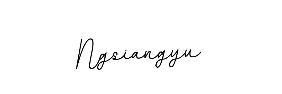 Use a signature maker to create a handwritten signature online. With this signature software, you can design (BallpointsItalic-DORy9) your own signature for name Ngsiangyu. Ngsiangyu signature style 11 images and pictures png