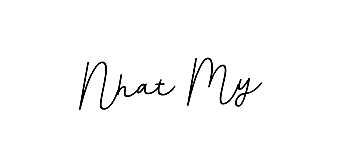 Design your own signature with our free online signature maker. With this signature software, you can create a handwritten (BallpointsItalic-DORy9) signature for name Nhat My. Nhat My signature style 11 images and pictures png