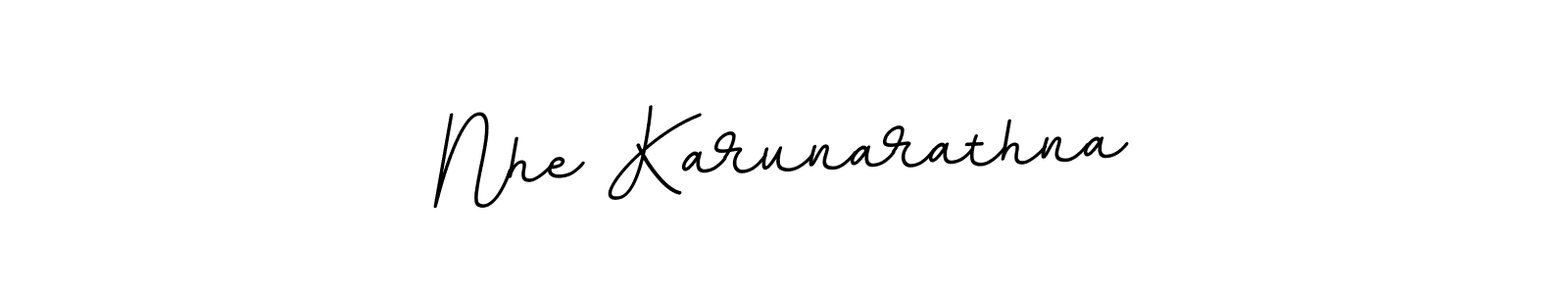 Design your own signature with our free online signature maker. With this signature software, you can create a handwritten (BallpointsItalic-DORy9) signature for name Nhe Karunarathna. Nhe Karunarathna signature style 11 images and pictures png