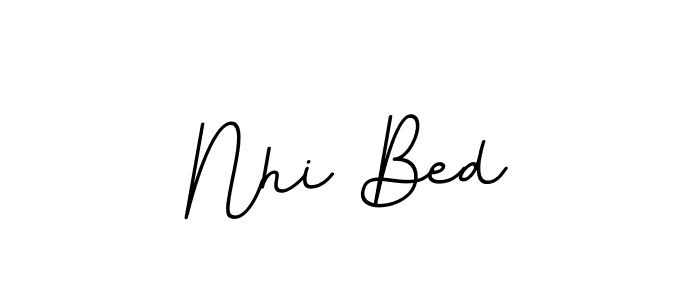 Also we have Nhi Bed name is the best signature style. Create professional handwritten signature collection using BallpointsItalic-DORy9 autograph style. Nhi Bed signature style 11 images and pictures png