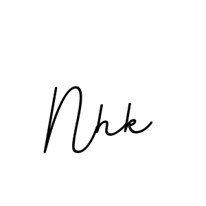 Use a signature maker to create a handwritten signature online. With this signature software, you can design (BallpointsItalic-DORy9) your own signature for name Nhk. Nhk signature style 11 images and pictures png